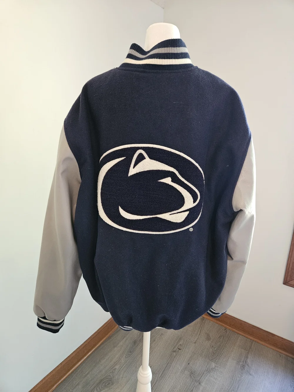 Penn State Nittany Lions Vintage Varsity Letterman Wool Blend Snap Jacket L